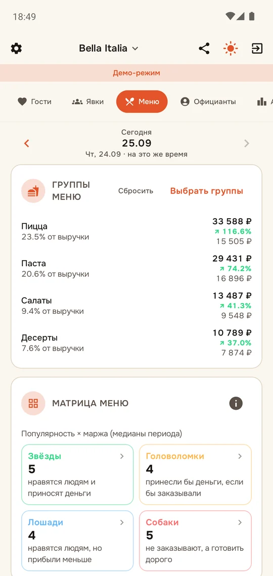 Меню