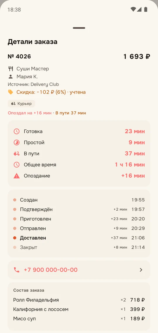 Детали заказа