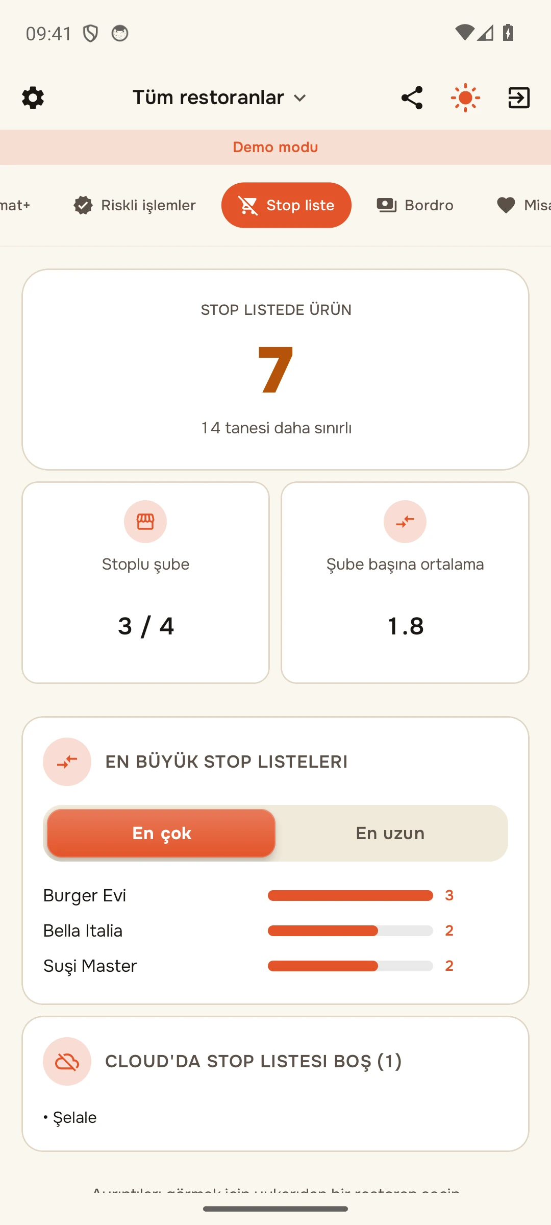 Zincirin stop listesi
