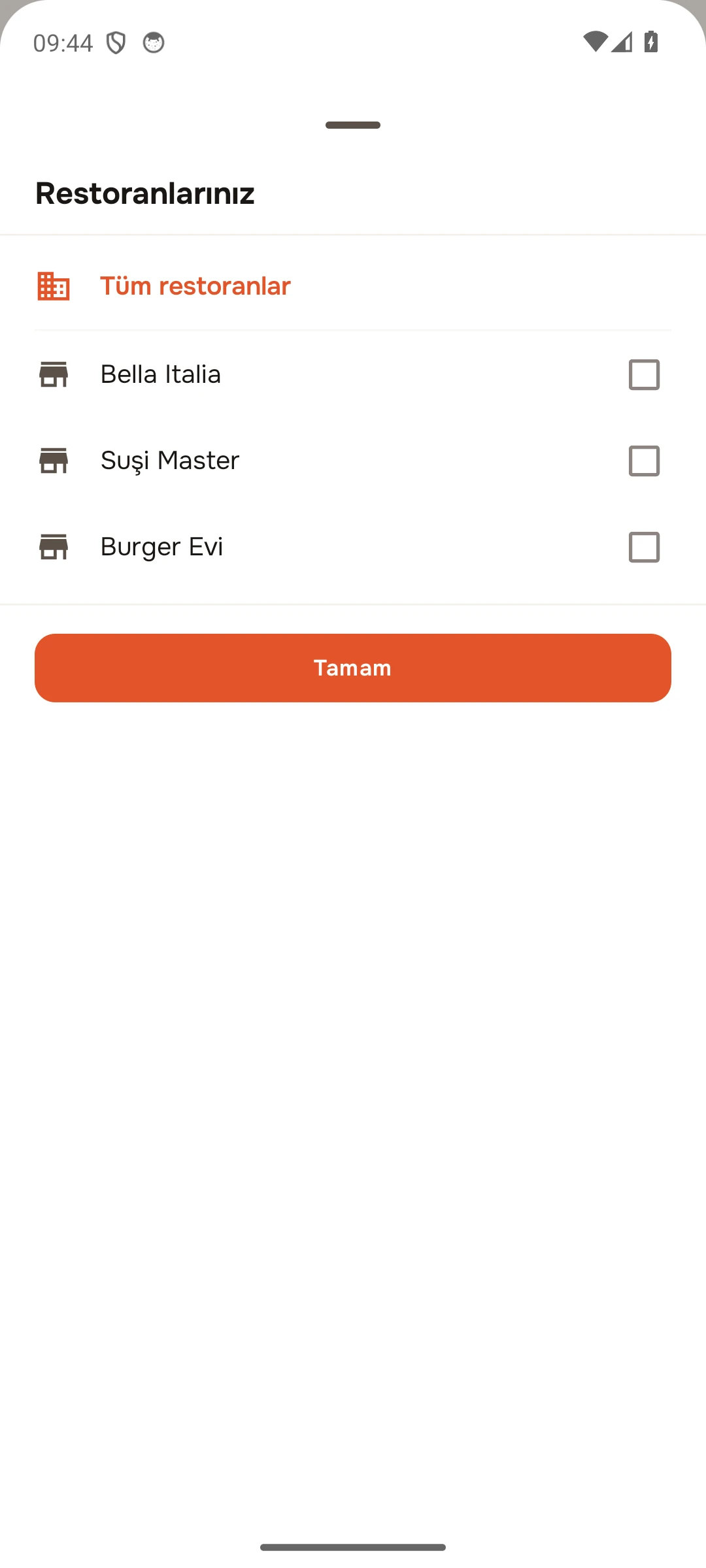 Uygulamada işletme seçimi